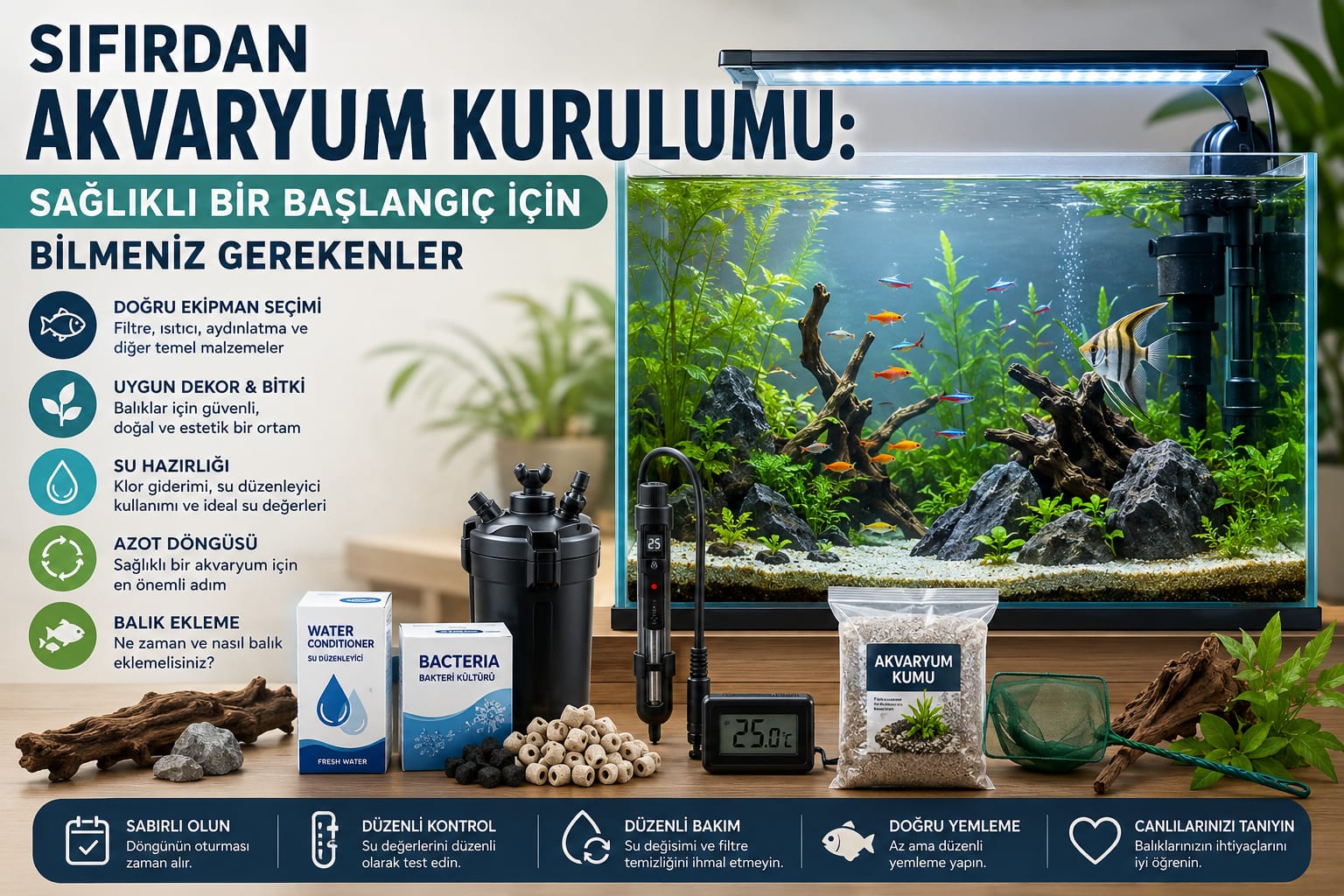 Akvaryum Kurulumu Nasıl Yapılır? Detaylı Akvaryum Kurulum Rehberi