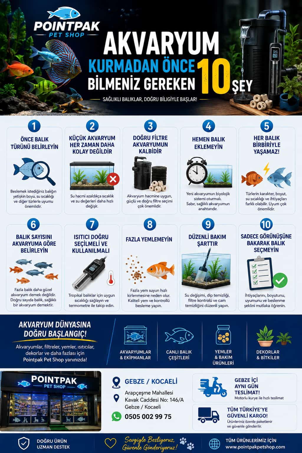 Akvaryum Kurmadan Önce Bilmeniz Gereken 10 Şey | Pointpak Pet Shop