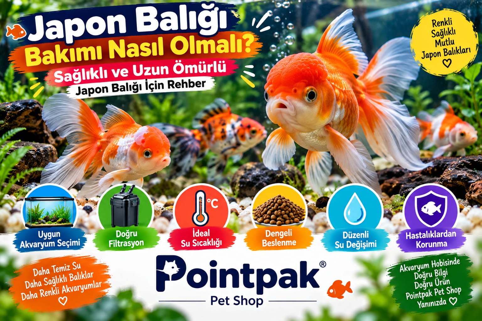 Japon Balığı Bakımı Nasıl Olmalı? Sağlıklı ve Uzun Ömürlü Japon Balığı İçin Rehber