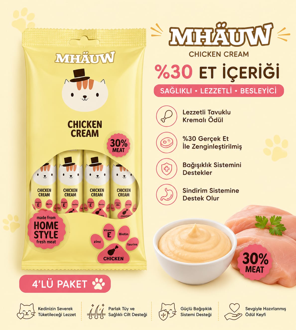MHAUW CHİCKEN CREAM 4'LÜ