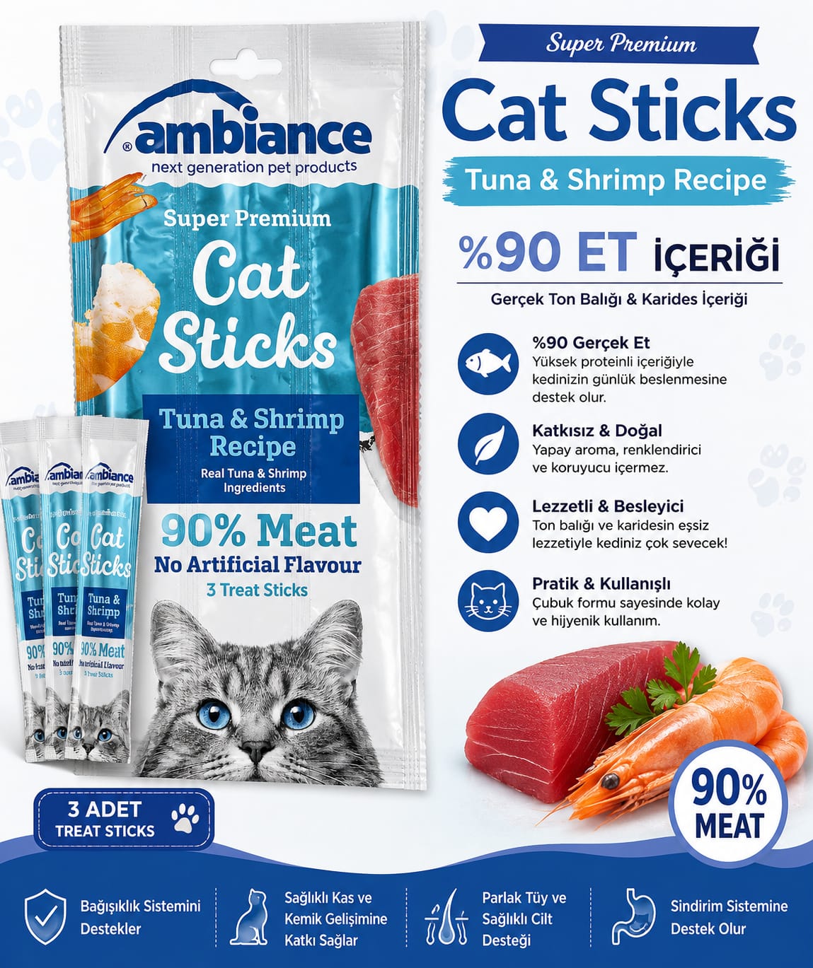 AMBİANCE CAT STİCKS TUNA -SHRİMP RECİPE