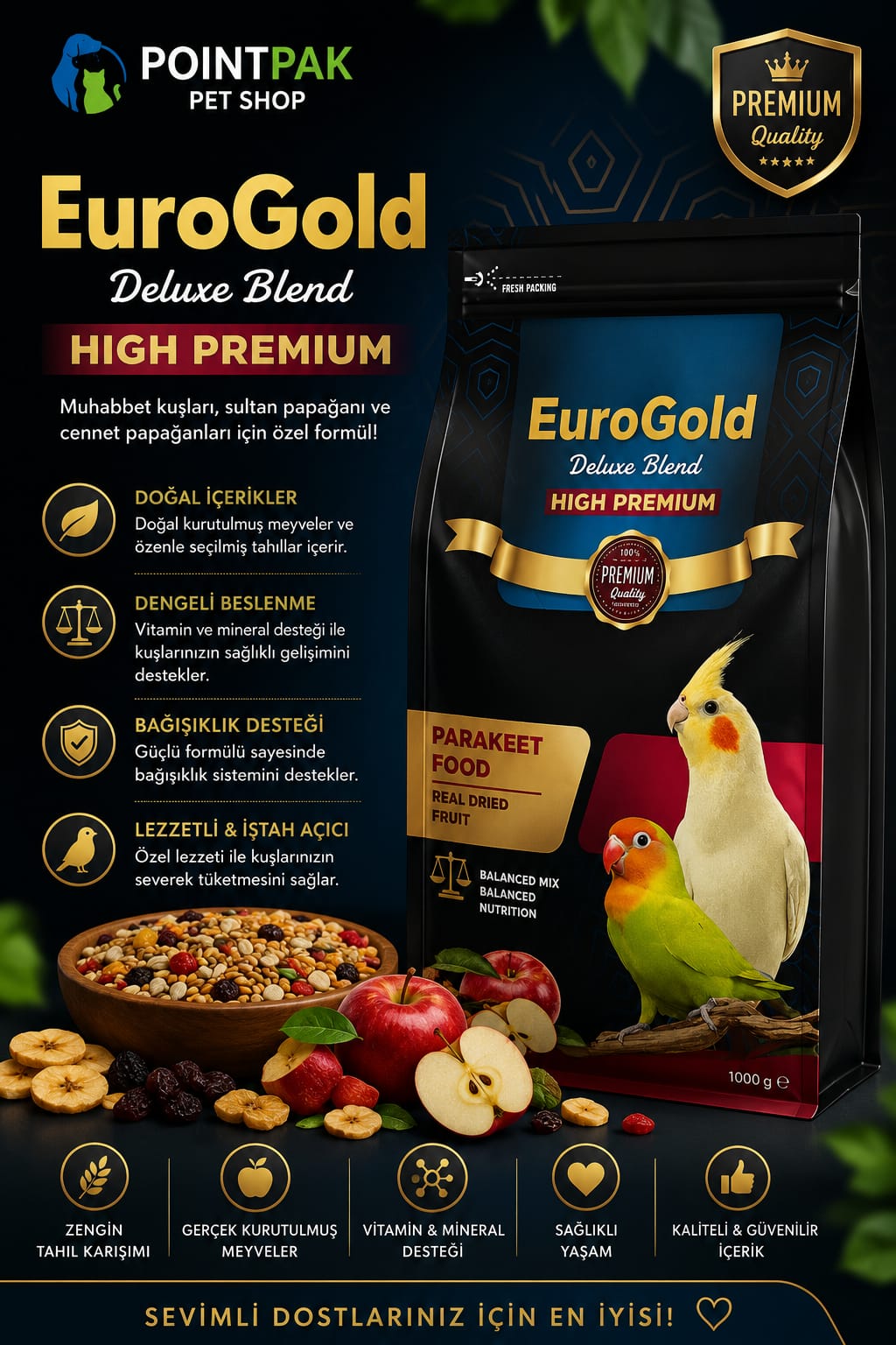 🐦 EuroGold Deluxe Blend Parakeet Food