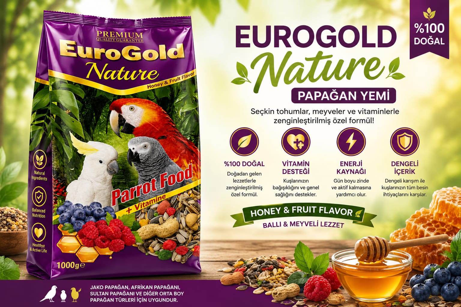 EuroGold Nature Papağan Yemi