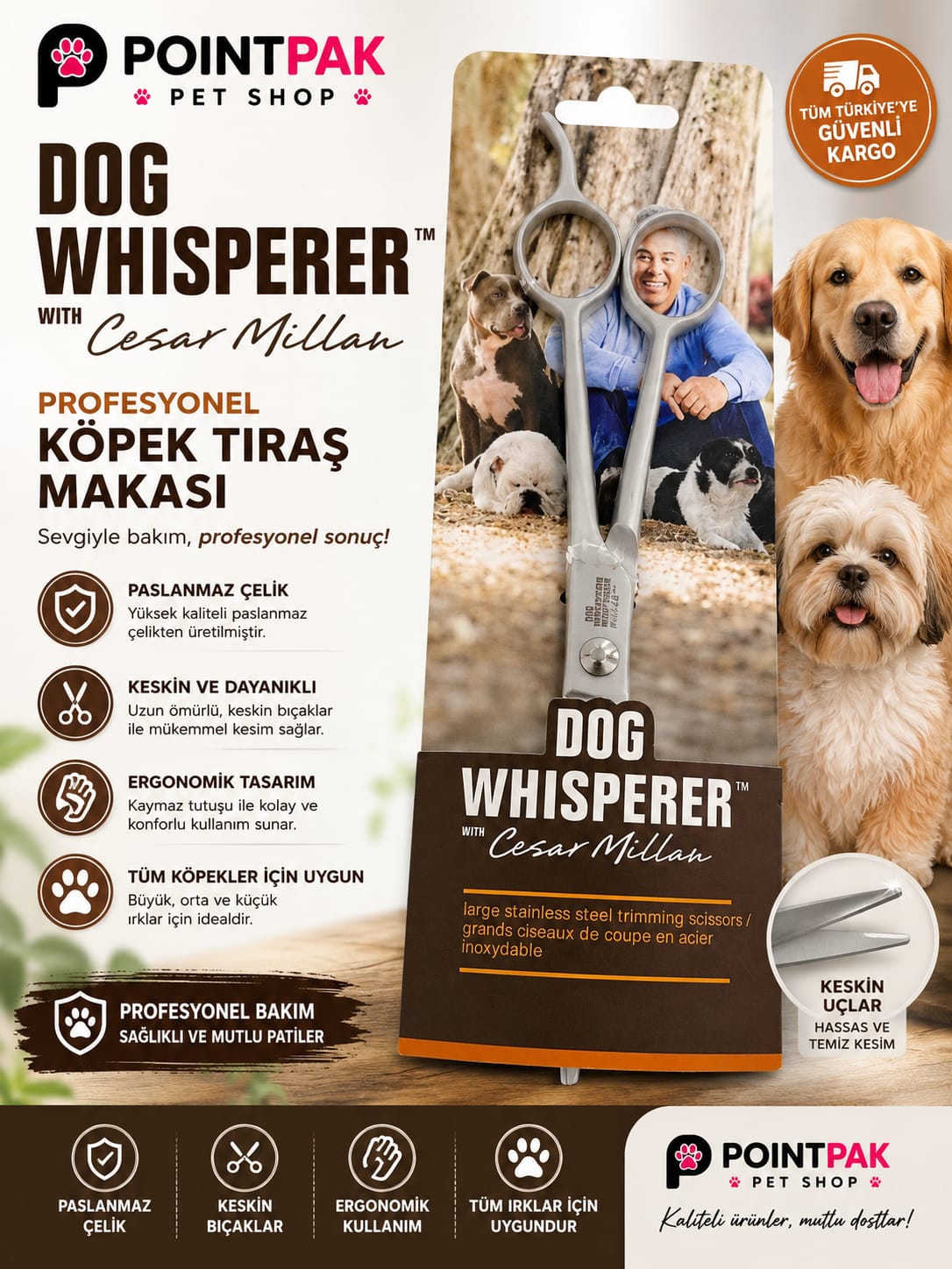 Profesyonel Köpek Tıraş Makası