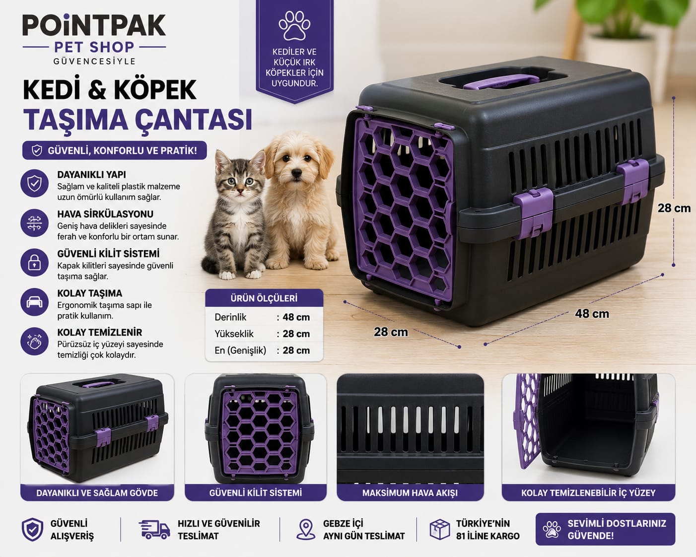 Kedi & Köpek Taşıma Çantası 🐱🐶