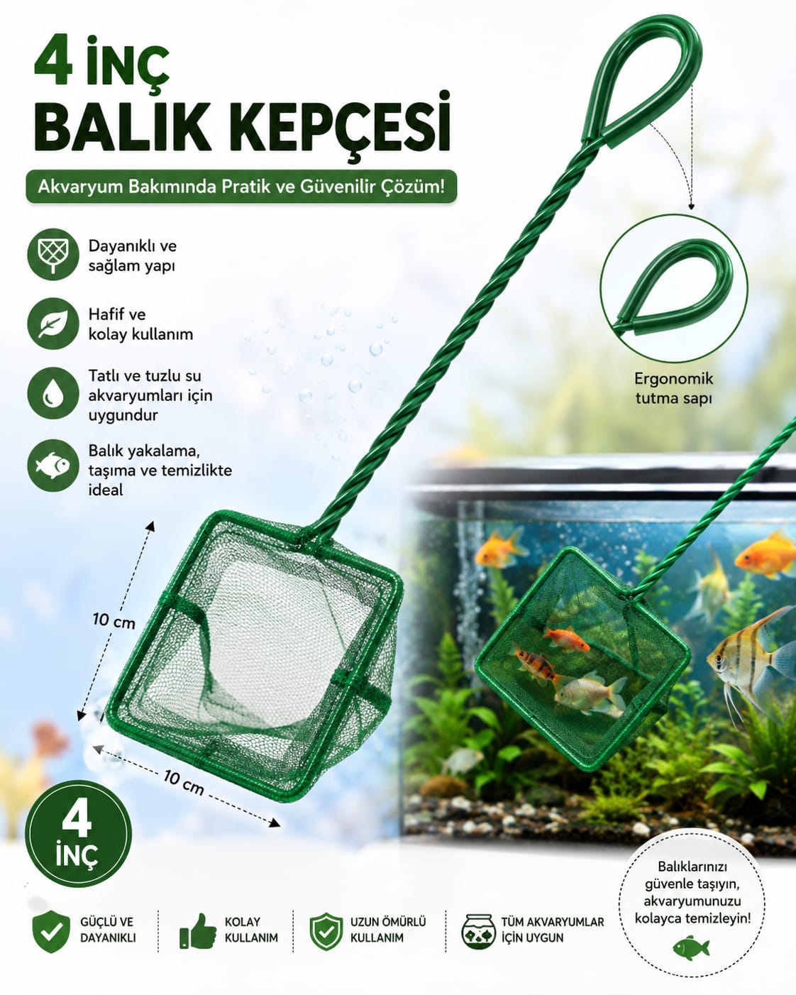 4 İnç Balık Kepçesi