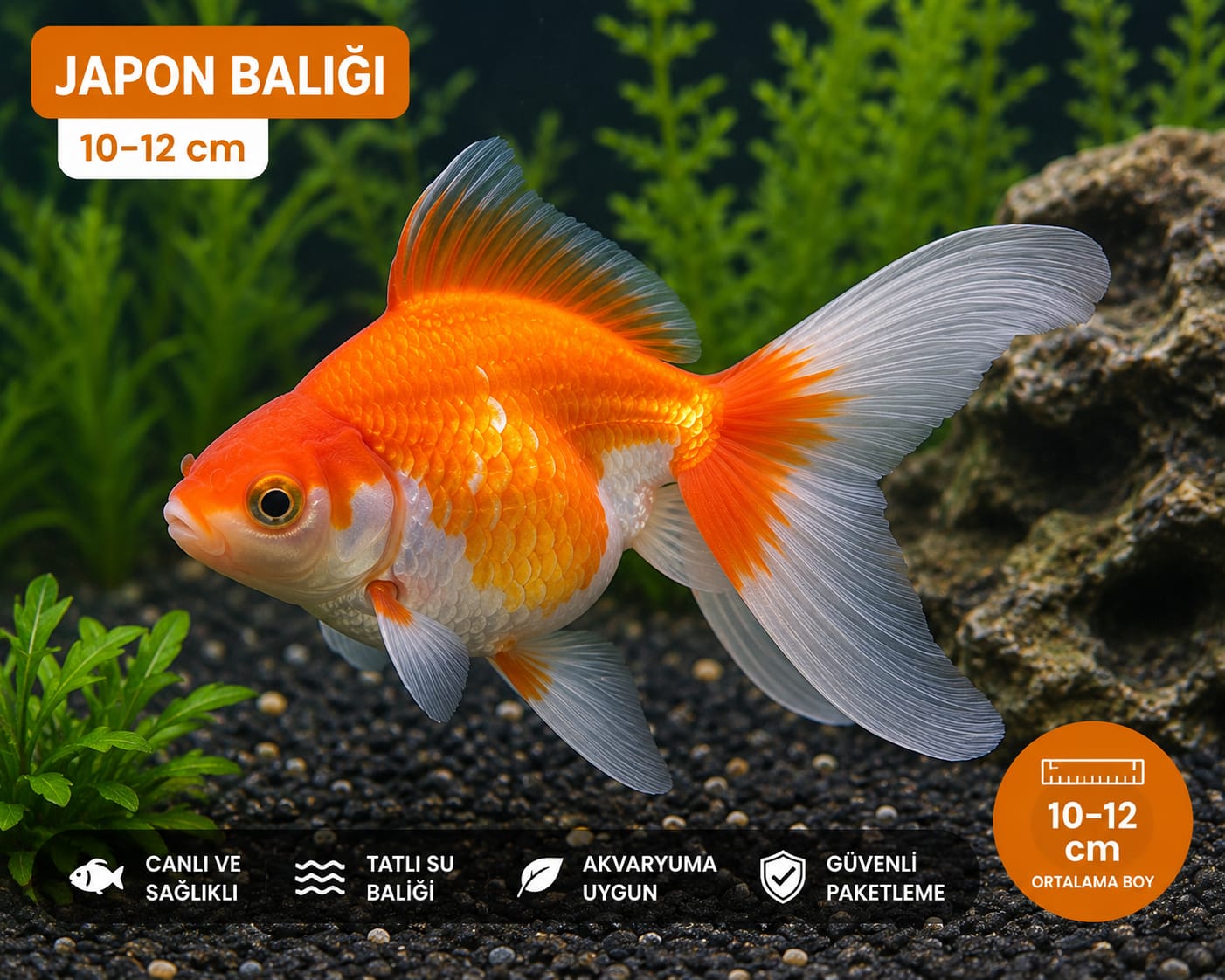10–12 cm Japon Balığı