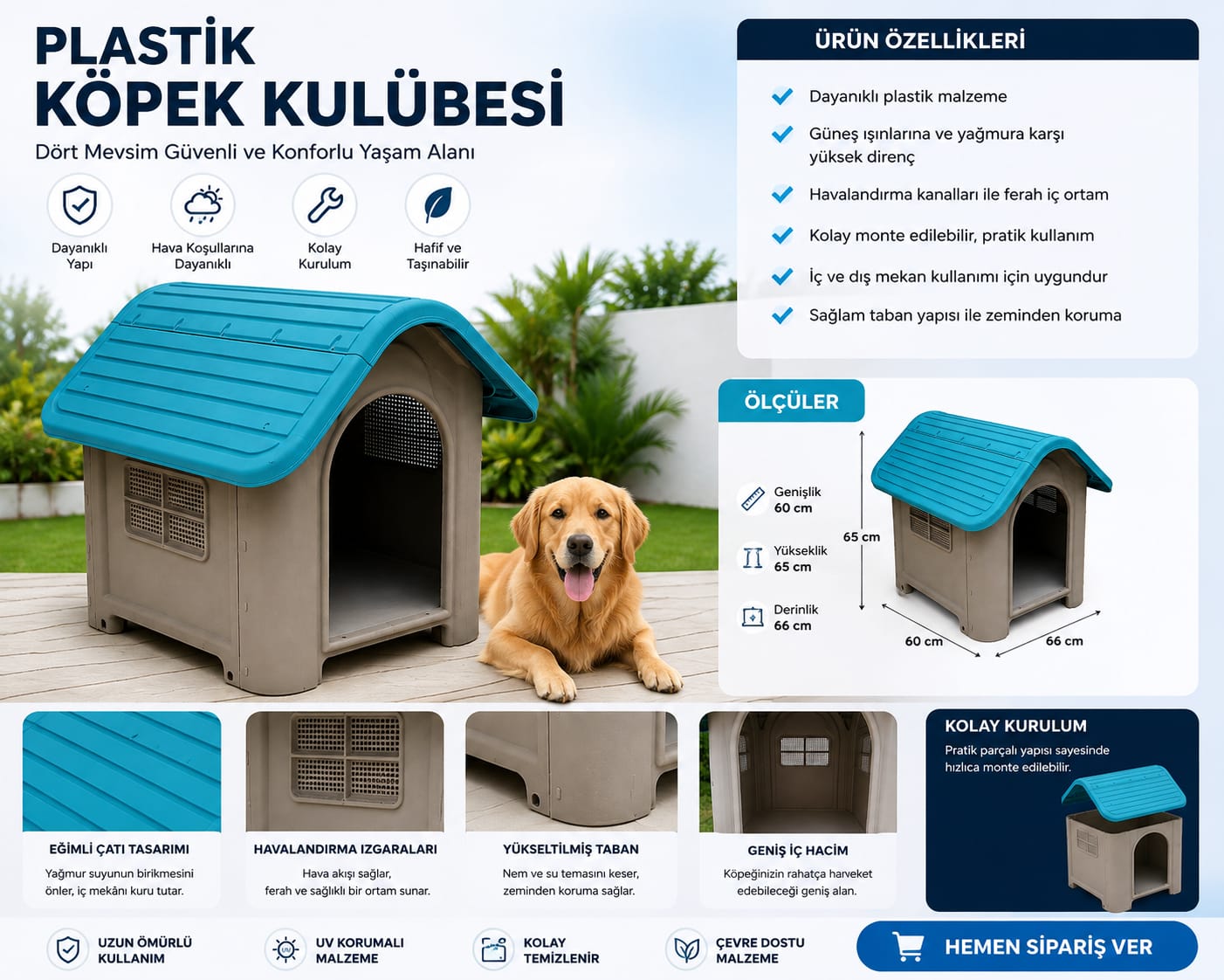 Plastik Köpek Kulübesi